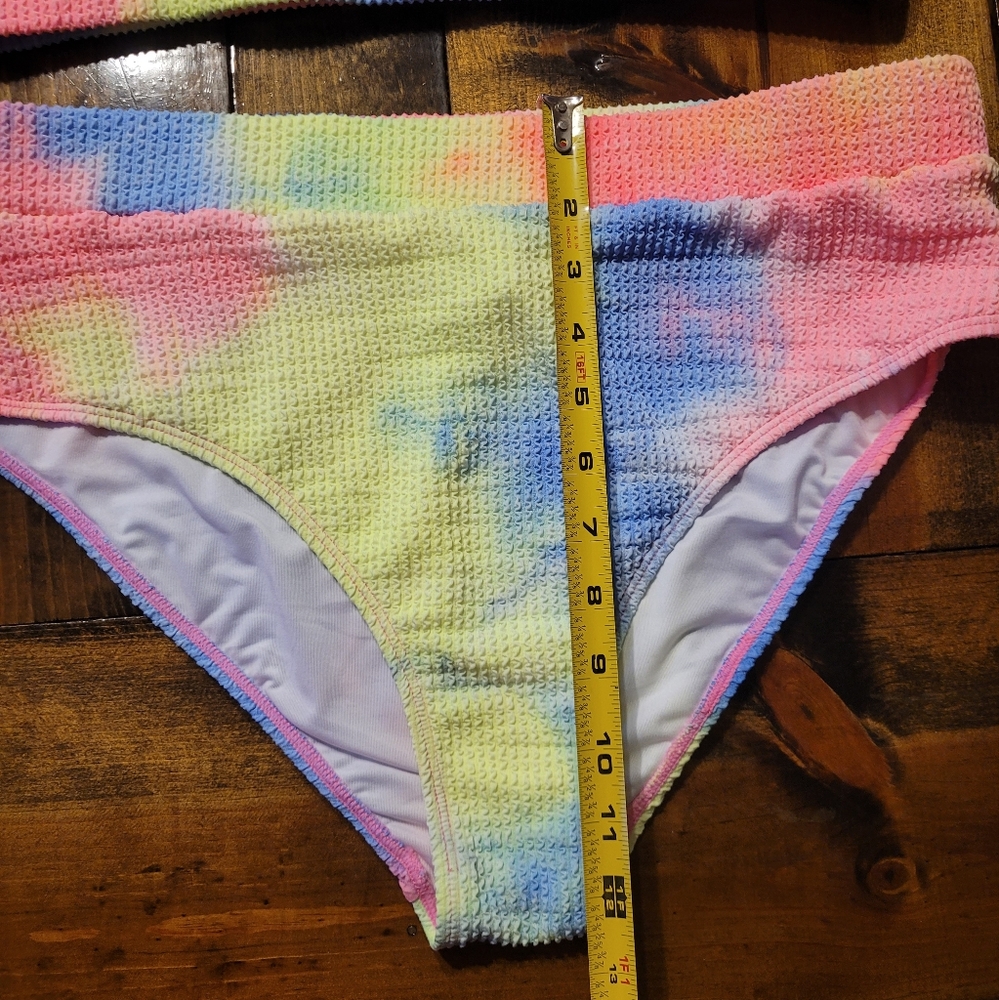 Cupshe Colorful Tie-Dye High-waisted Bikini Set - New With Tags - XL - Picture 3 of 16